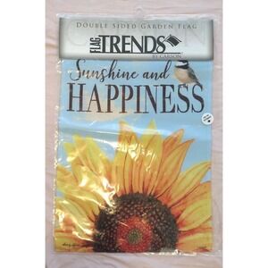 NEW Flag Trends By Carson "Sunshine And Happiness" Sunflower Garden Flag